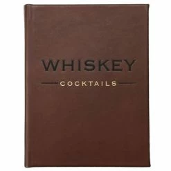 Graphic Image - Whiskey Cocktails Brown Leather Book