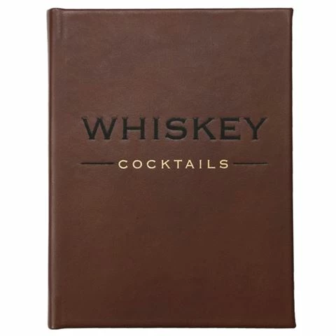 Graphic Image - Whiskey Cocktails Brown Leather Book