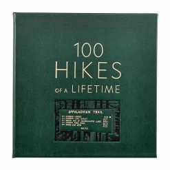 Graphic Image - 100 Hikes Of A Lifetime Green Leather Book