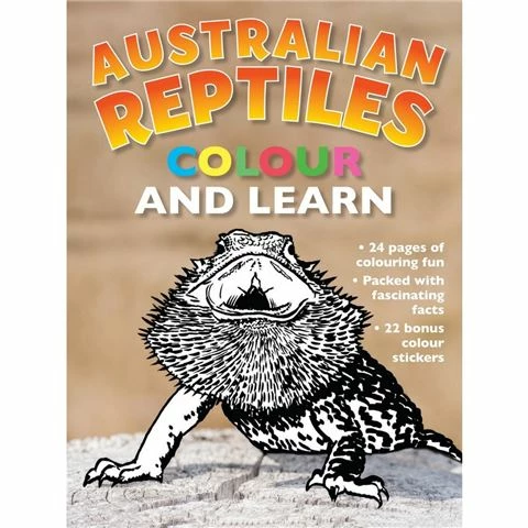 Book - Australian Reptiles Colour And Learn